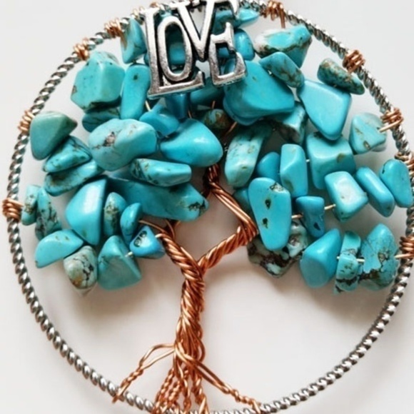 Family Tree with Love Rear View Mirror Hanger - Picture 1 of 3